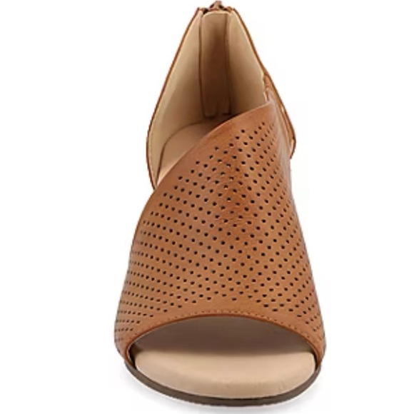 Aretha Wedge Sandals from Journee Collection - Cognac - Picture 4 of 5